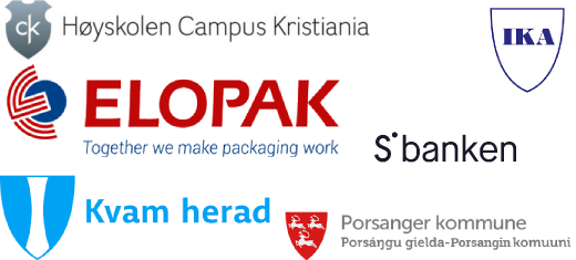 Referanser: Høyskolen Campus Kristiania, Kvam Herad kommune, ELOPAK, Porsanger kommune, IKA Rogaland