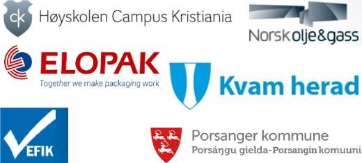 Referanser: Høyskolen Campus Kristiania, EFIK, Kvam Herad kommune, Norsk Olje og gass, ELOPAK, Porsanger kommune