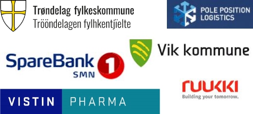 Referanser: Trøndelag kommune, Vik kommune, Sparebank 1, Ruukki, Vistin Pharma, Pole Position Logistics